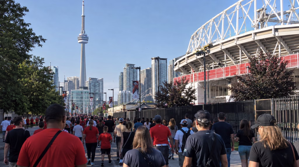 Soccer fans arriving for World Cup tickets in Toronto